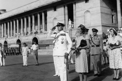 Lord Mountbatten taking the salute at the Guard of Honour, Rashtrapati Bhawan, when leaving office as Governor-General in June, 1948